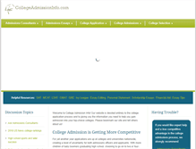 Tablet Screenshot of collegeadmissioninfo.com
